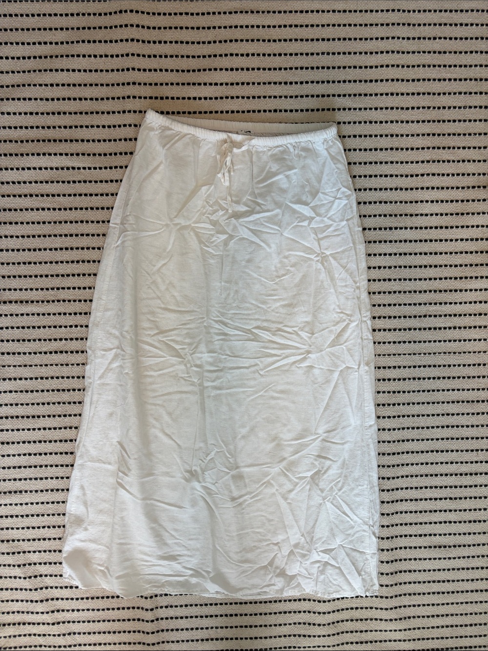 Cotton On White Midi Drawstring Skirt